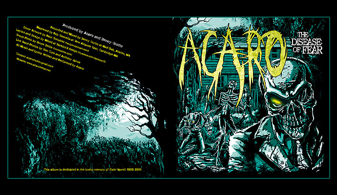 Acaro "The Disease Of Fear" Cover / Booklet Back Cover