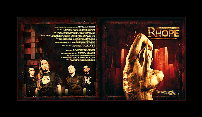 Rhope "Turning Maybe's Into Reality" Cover / Booklet Back Cover