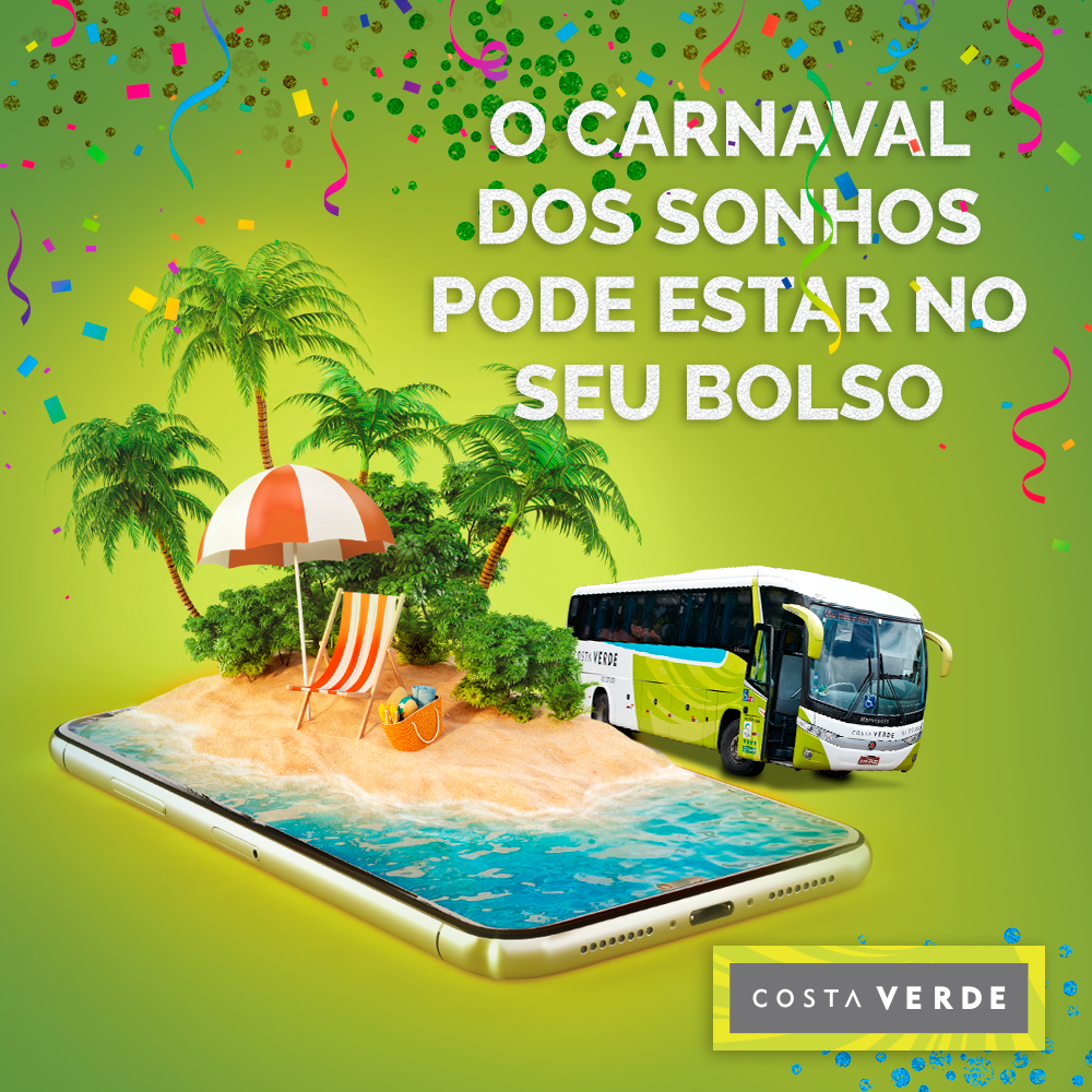 Nosso site é responsivo e você consegue acessá-lo do celular para comprar suas passagens. Vem com a Costa Verde que seu feriadão vai ser só sucesso! 😉