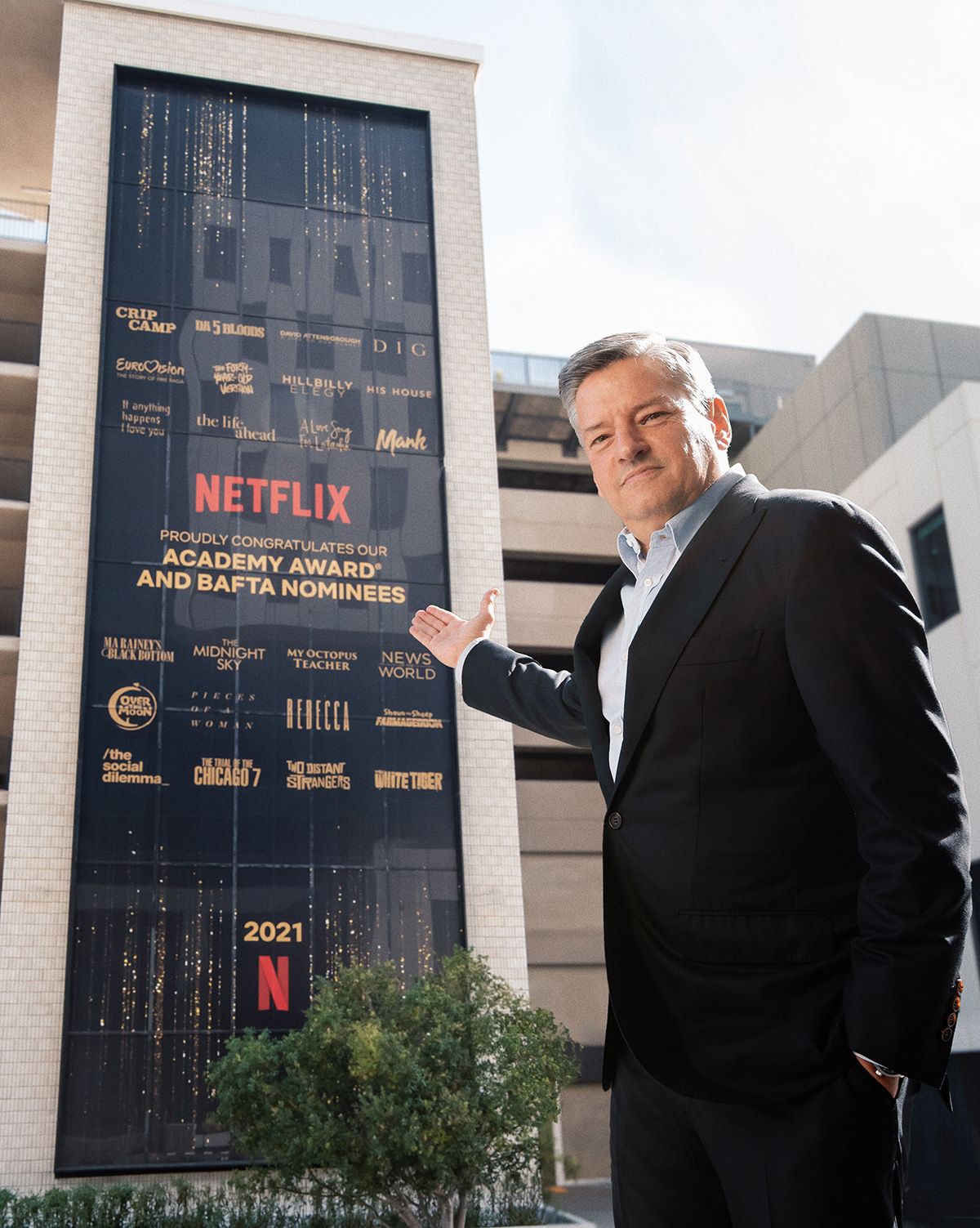 Netflix Co-CEO and Chief Content Officer Ted Sarandos for the #NetflixToast to their BAFTA and Academy Award nominees