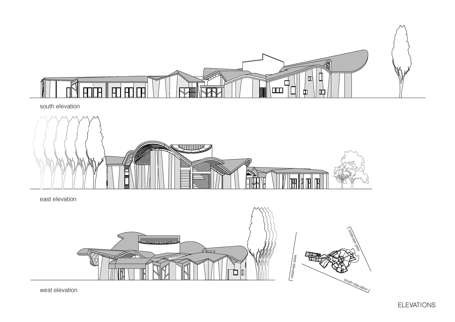 Elevations - © Miralles Tagliabue EMBT
