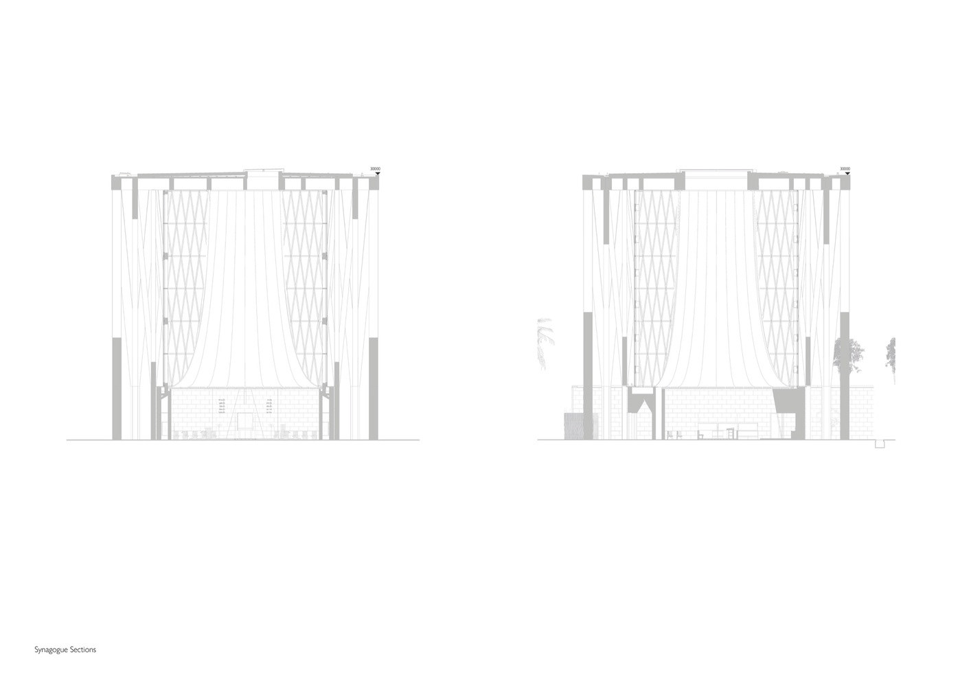 Synagogue Section - © Adjaye Associates