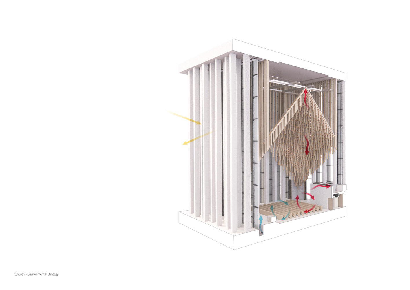 Church Section Perspective - © Adjaye Associates