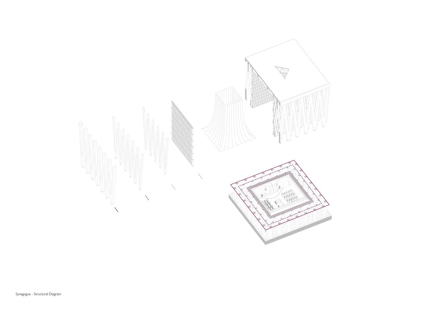Synagogue Structural Diagram - © Adjaye Associates