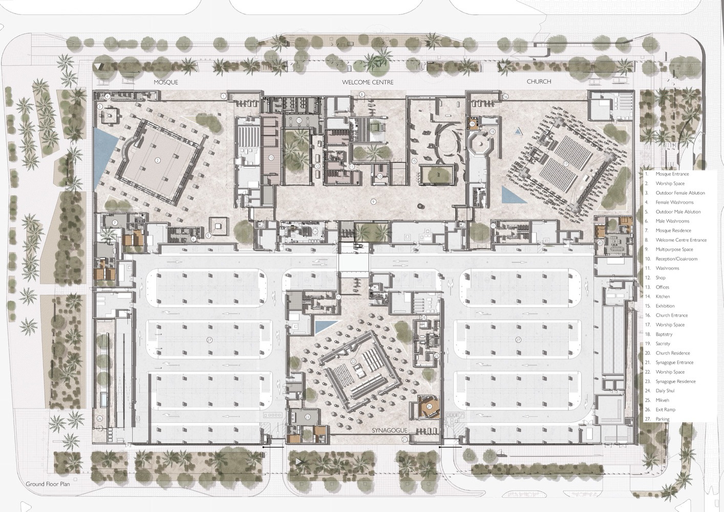 Podium Floor Plan - © Adjaye Associates