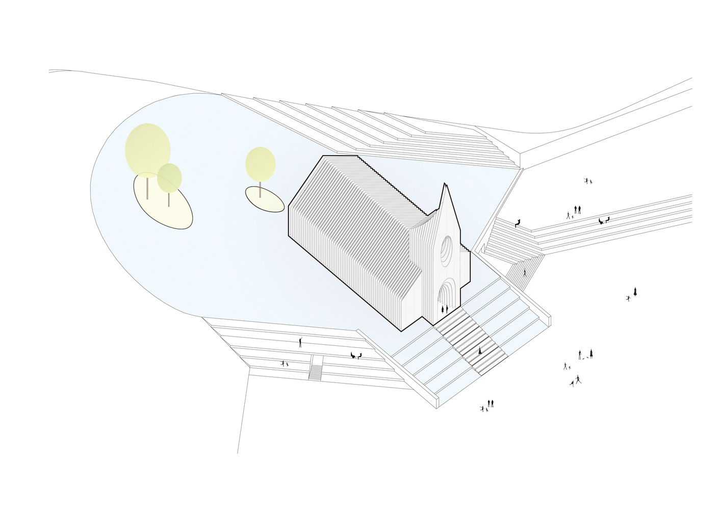 Axonometric View - © Büro Ziyu Zhuang