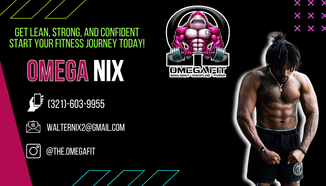 Omega Fit Personal Trainer Gym Business Card - 1