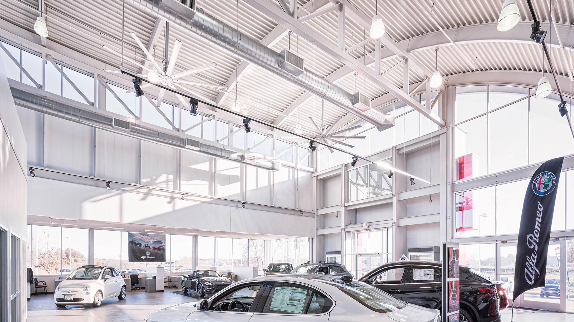 architectural photography, Quad Cities, Iowa, Fiat Alfa Romeo dealership