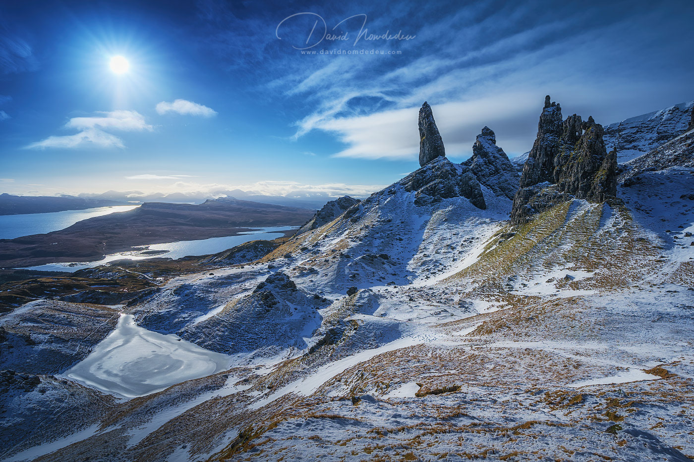 Sunny day in Old Man of Storr