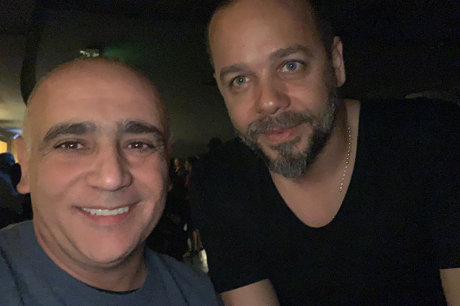 Michel Fadil at the opening of “O” by Michel Fadil in Beirut, Lebanon
