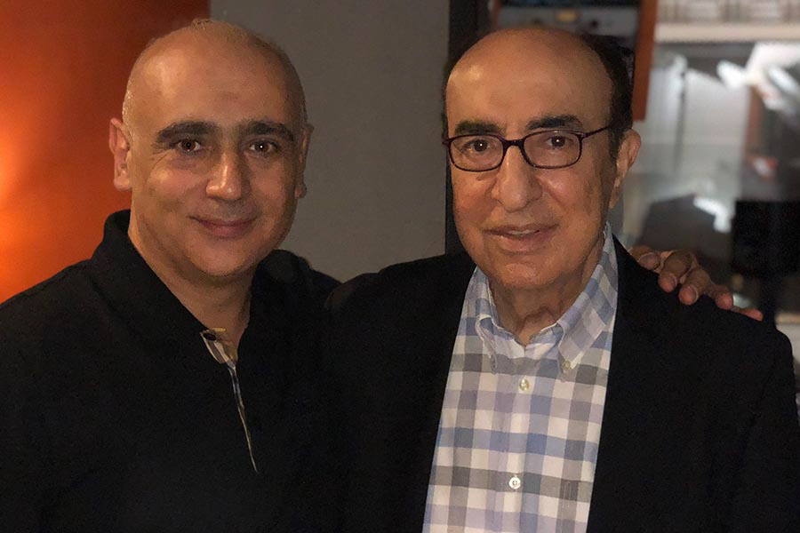 Elias Rahbani at Elias Rahbani Studios in Beirut, signing the copyright agreement for the songs of Album 11