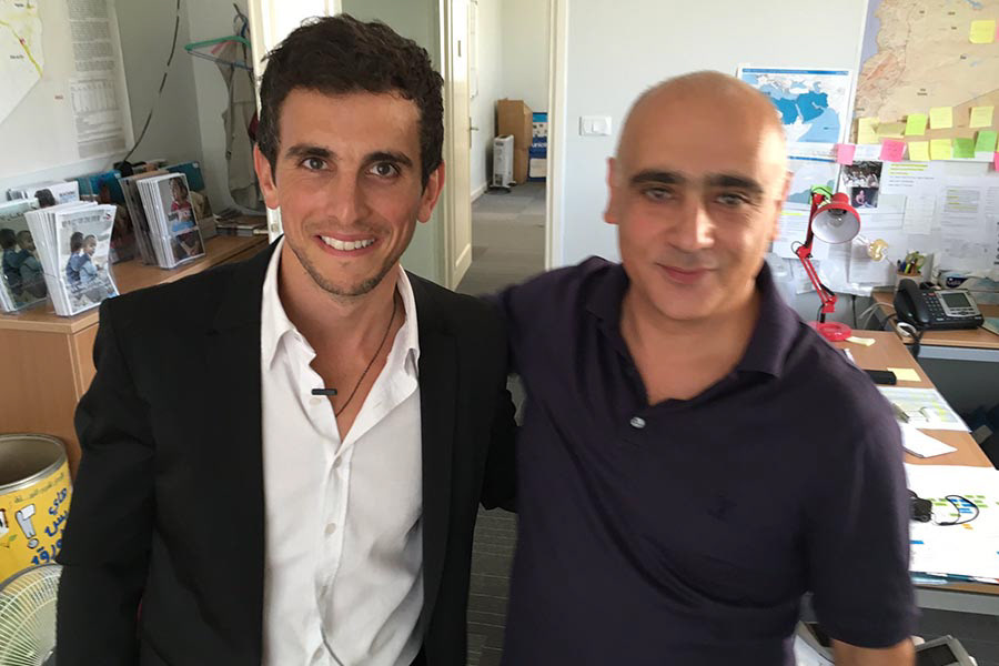 Zade Dirani during the production of the Heartbeat song , Amman.