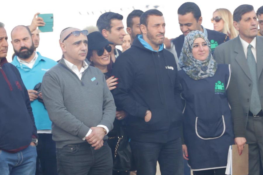 Kadim Al Sahir during a field visit in Beirut