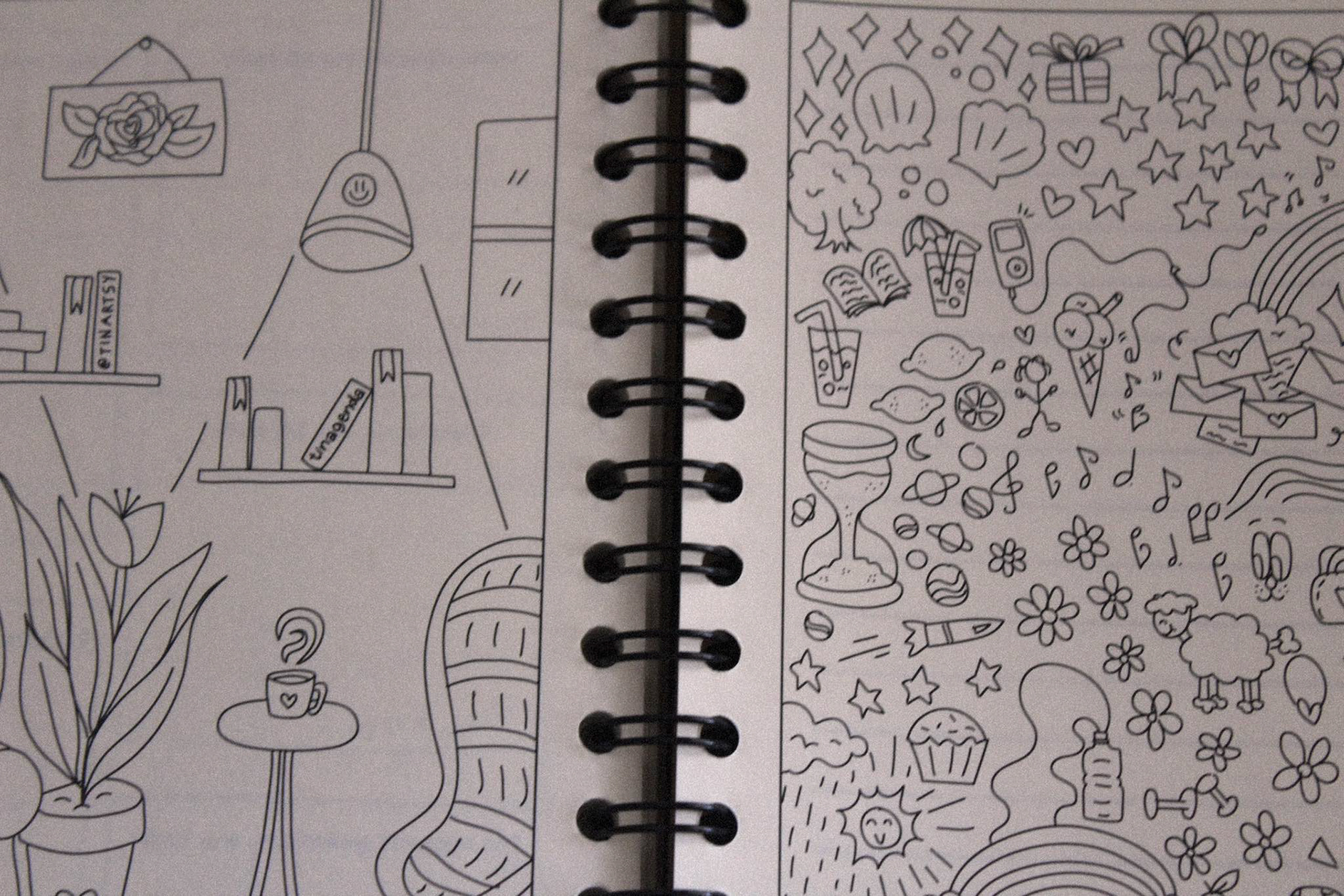 Doodles to color at the end of the agenda
