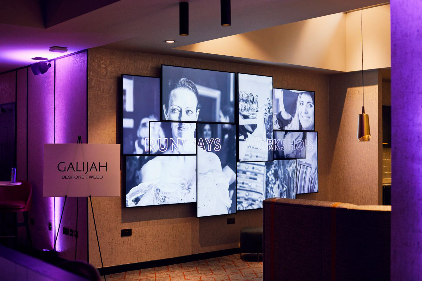 Video on display during launch party