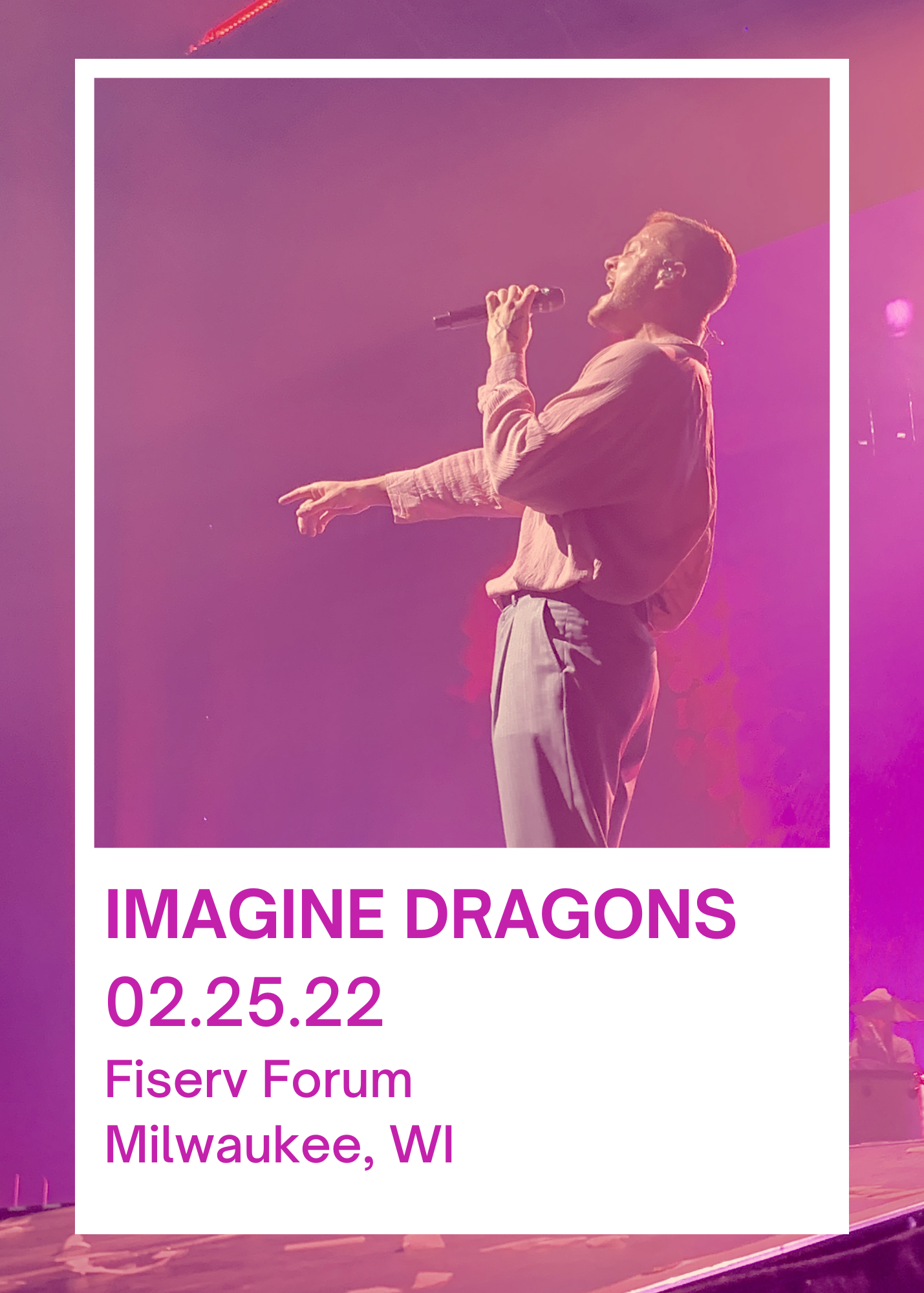 Part of my personal Event Poster project, inspired by Pantone Color Swatches, all photos included are from my personal experiences and edited to match a certain color to "swatch"