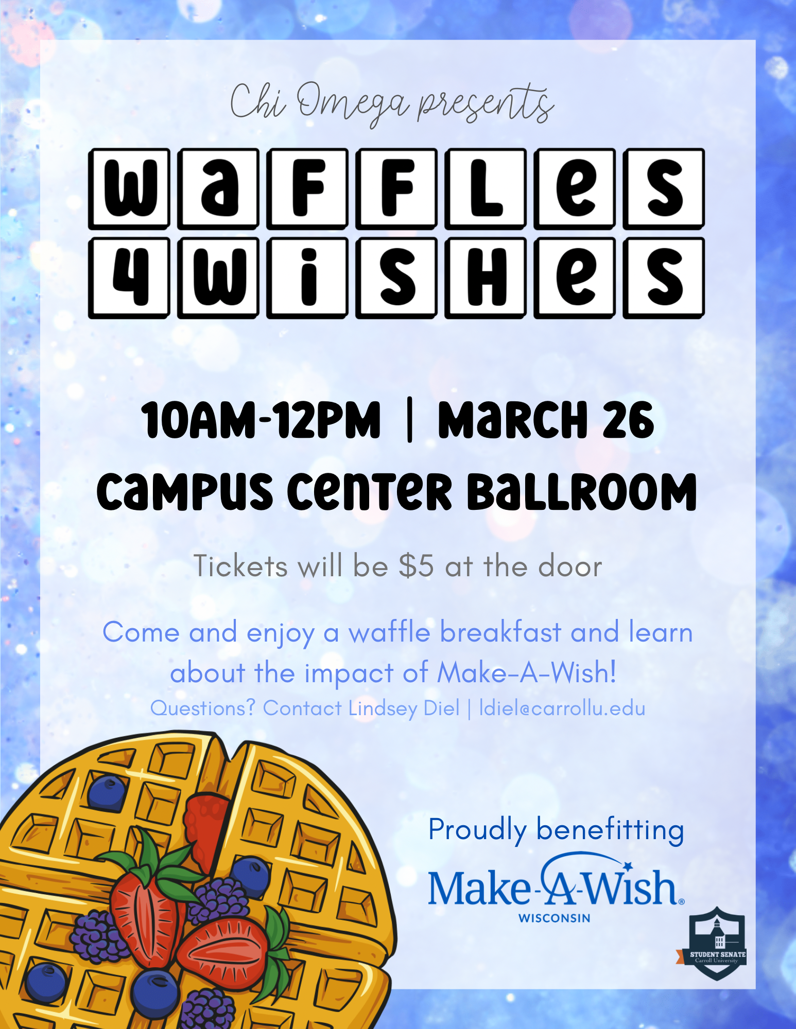 Poster designed for my sorority's annual fundraising event.