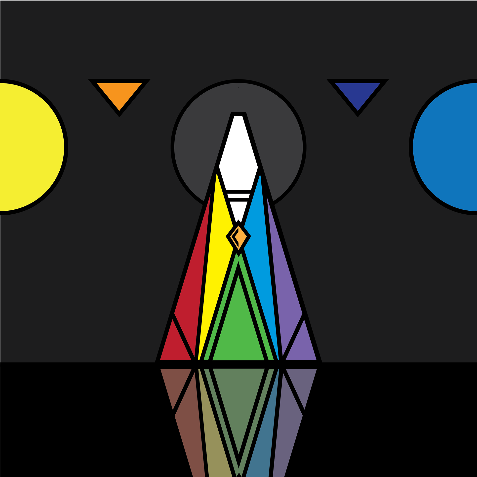 A recreation of the album cover for Evolve by Imagine Dragons, inspired by Frank Lloyd Wright