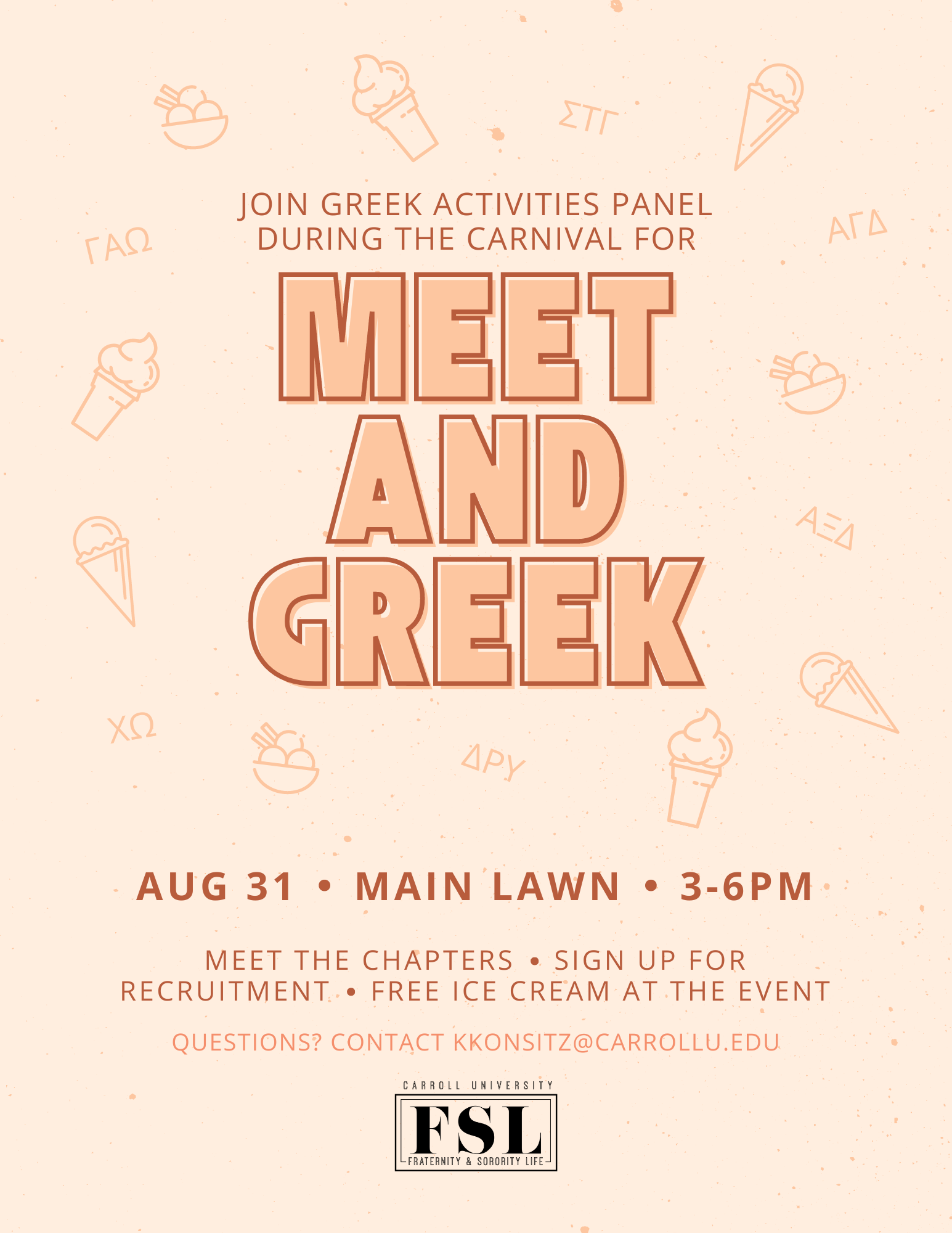 Poster designed for a welcome week event at my university