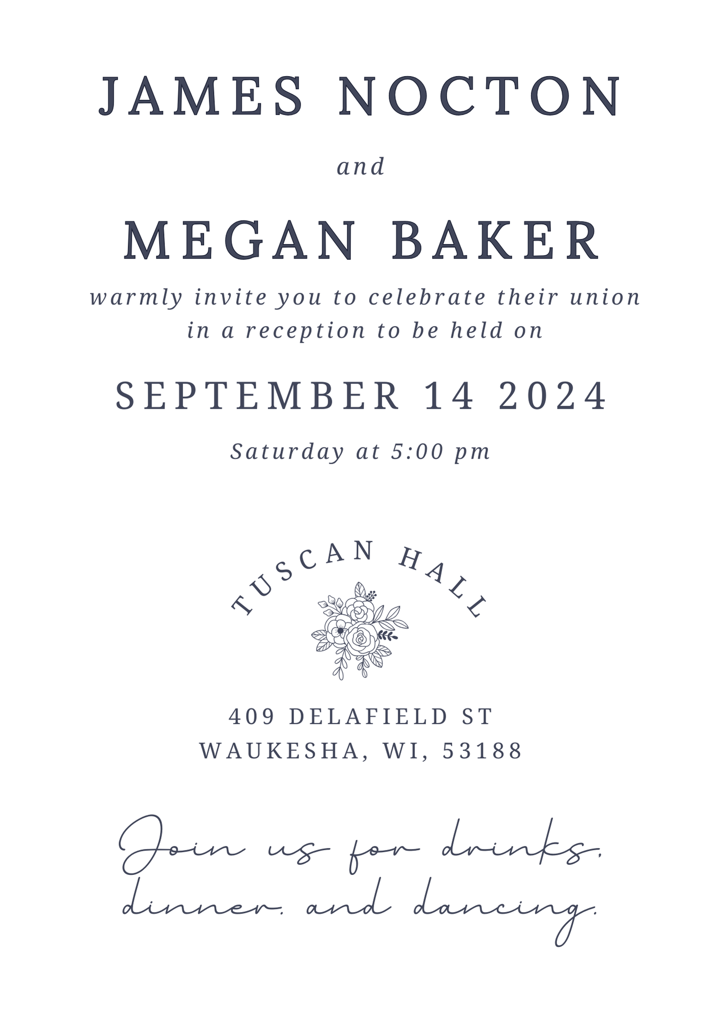 Invitations for our wedding reception, which I designed myself.