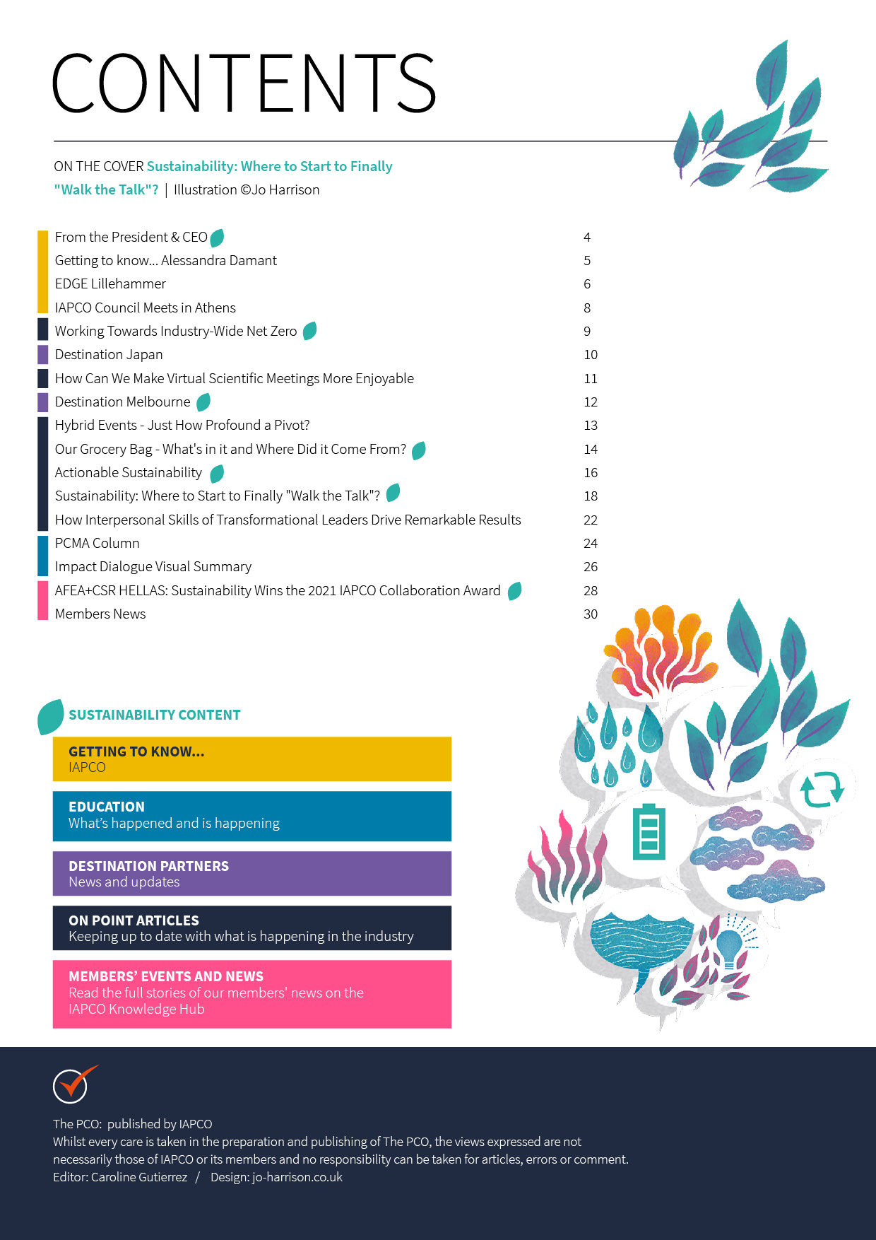 Sustainability issue contents
