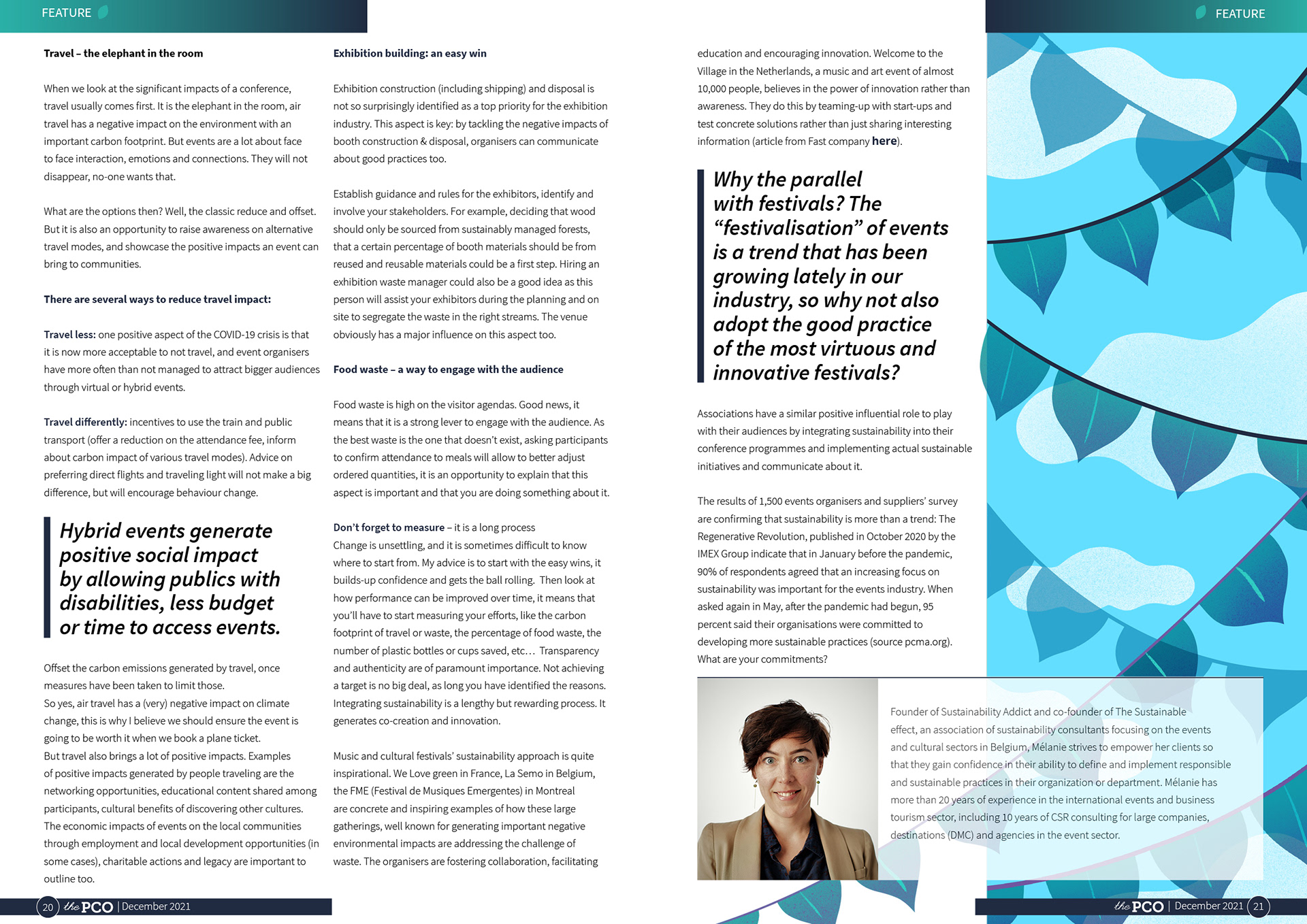 Sustainability issue feature