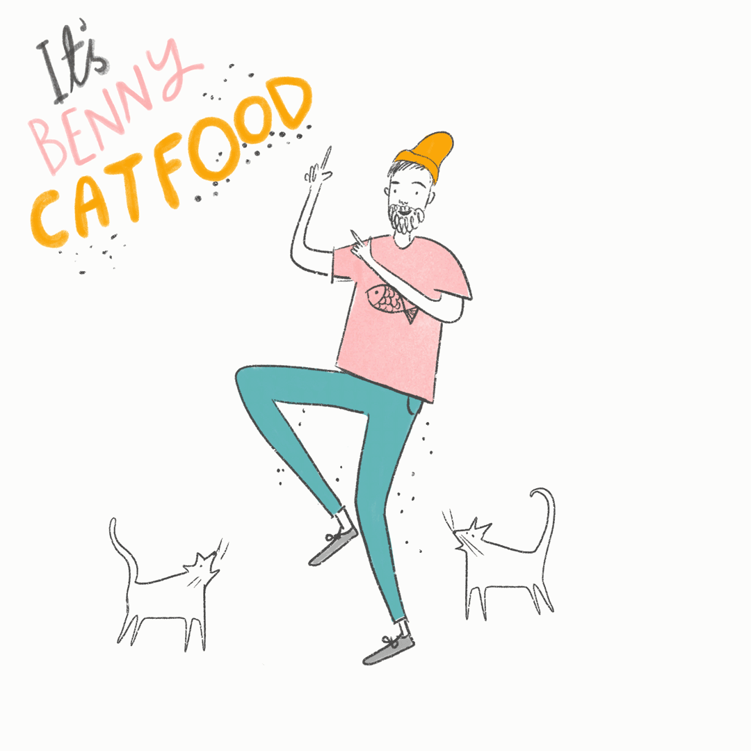 Benny Cat Food. Character.
