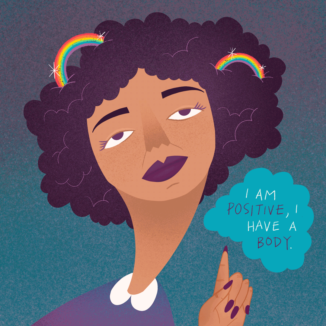 Body Positive. Fun with Faces challenge piece.