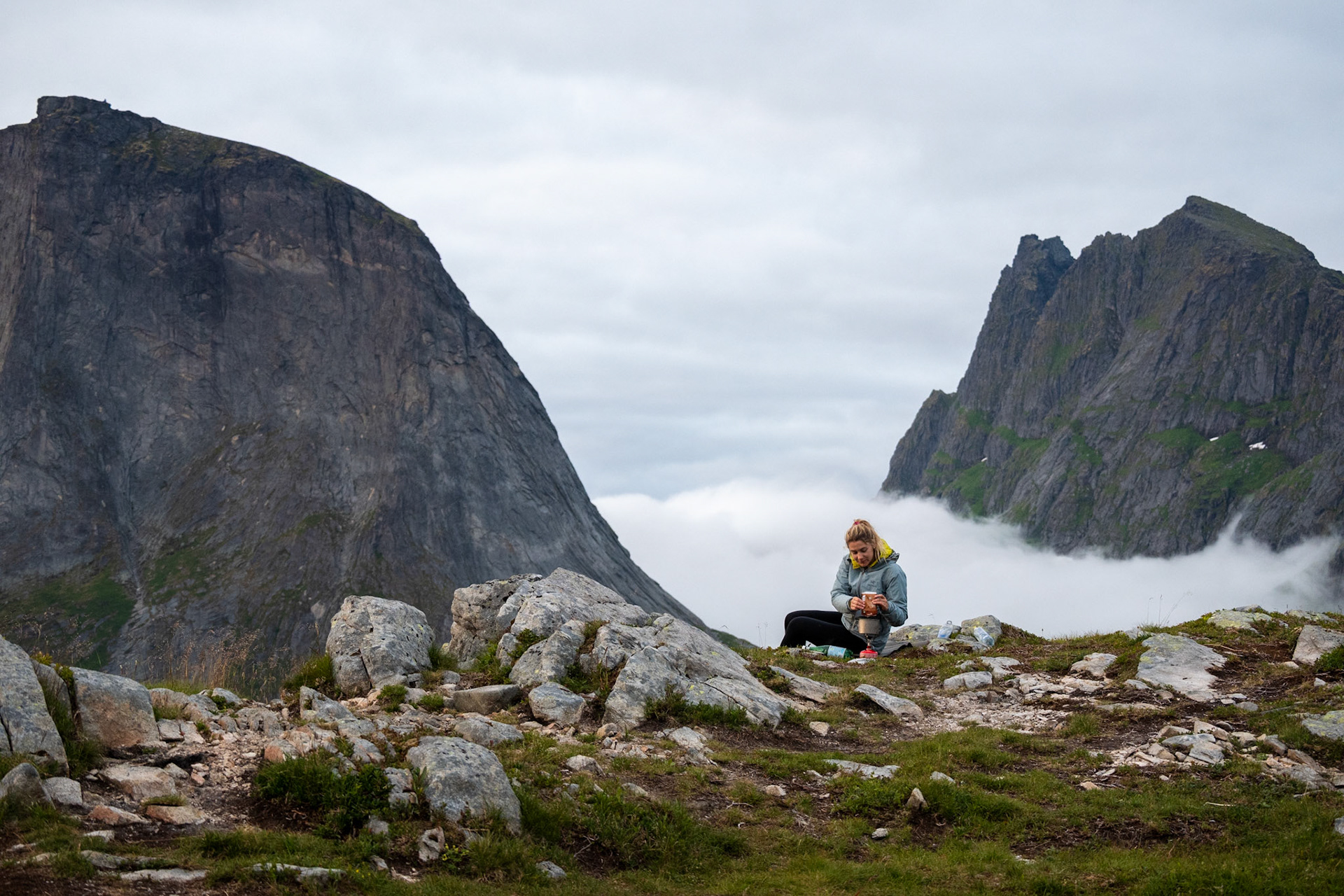 Camping on the saddle