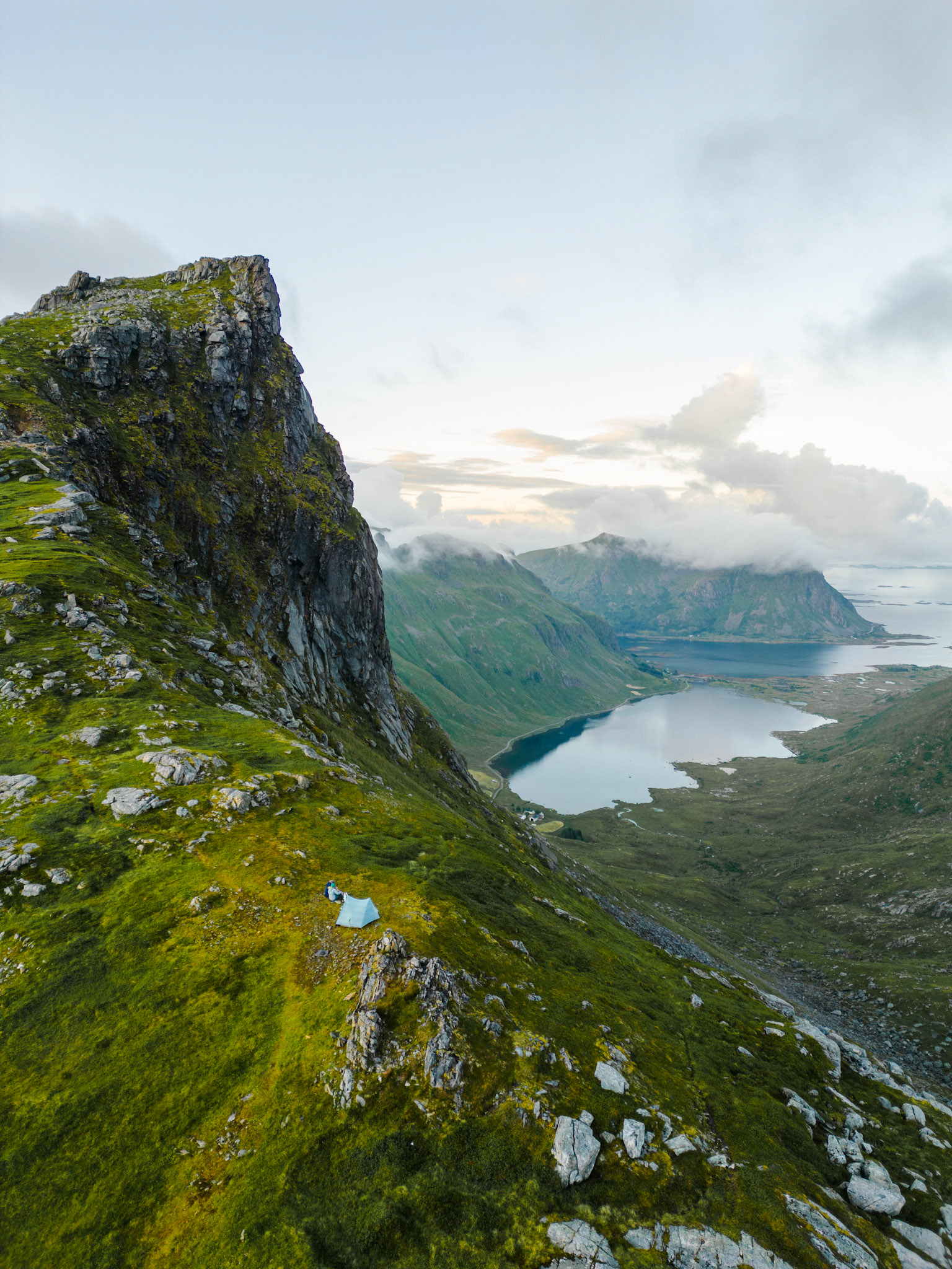 Wild camping near the top of Kartstaven (pictured). One of the best wild camps we had.