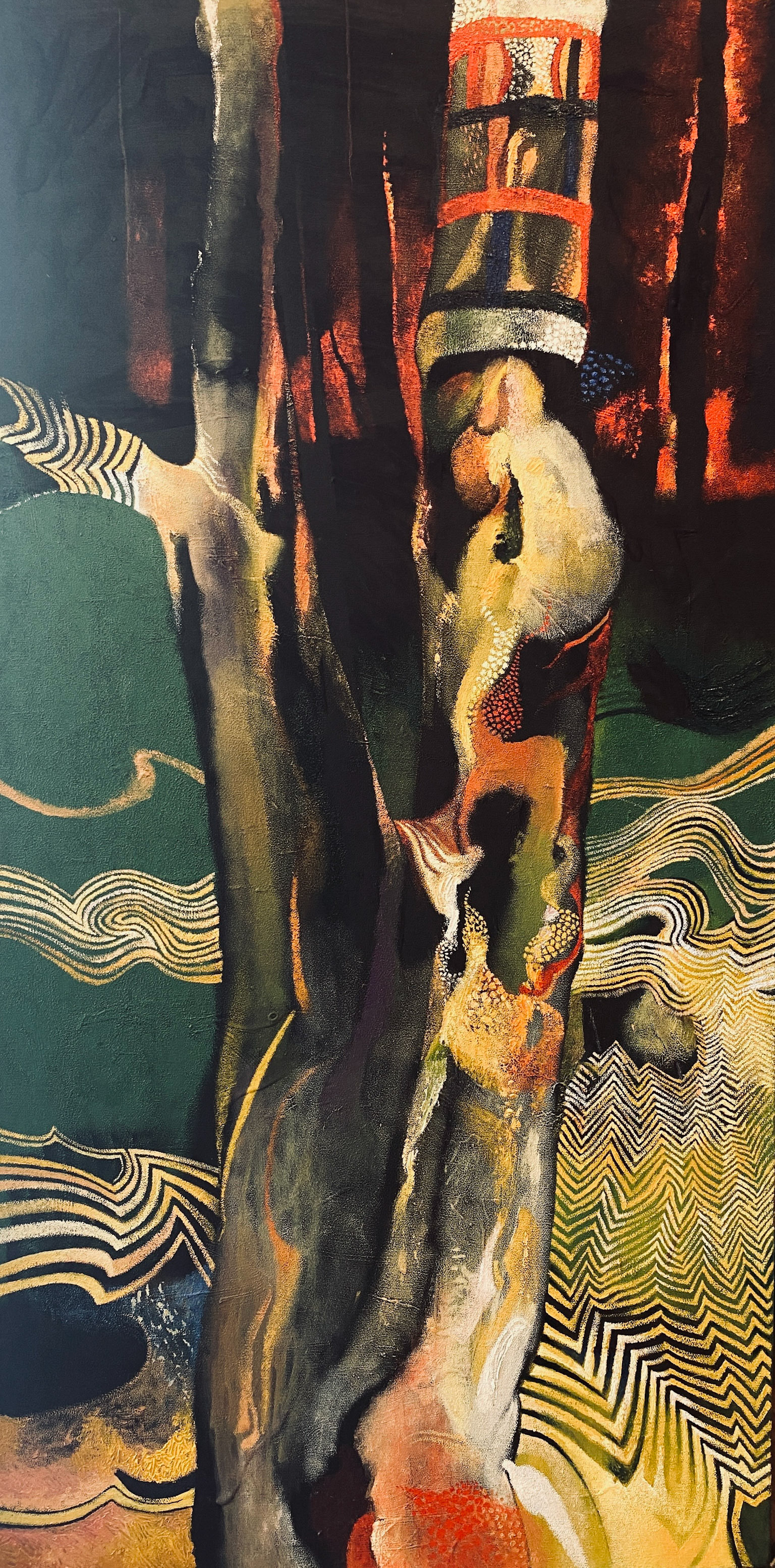 Burning eucalyptus 100x80cms. Oil on canvas. $12500.00