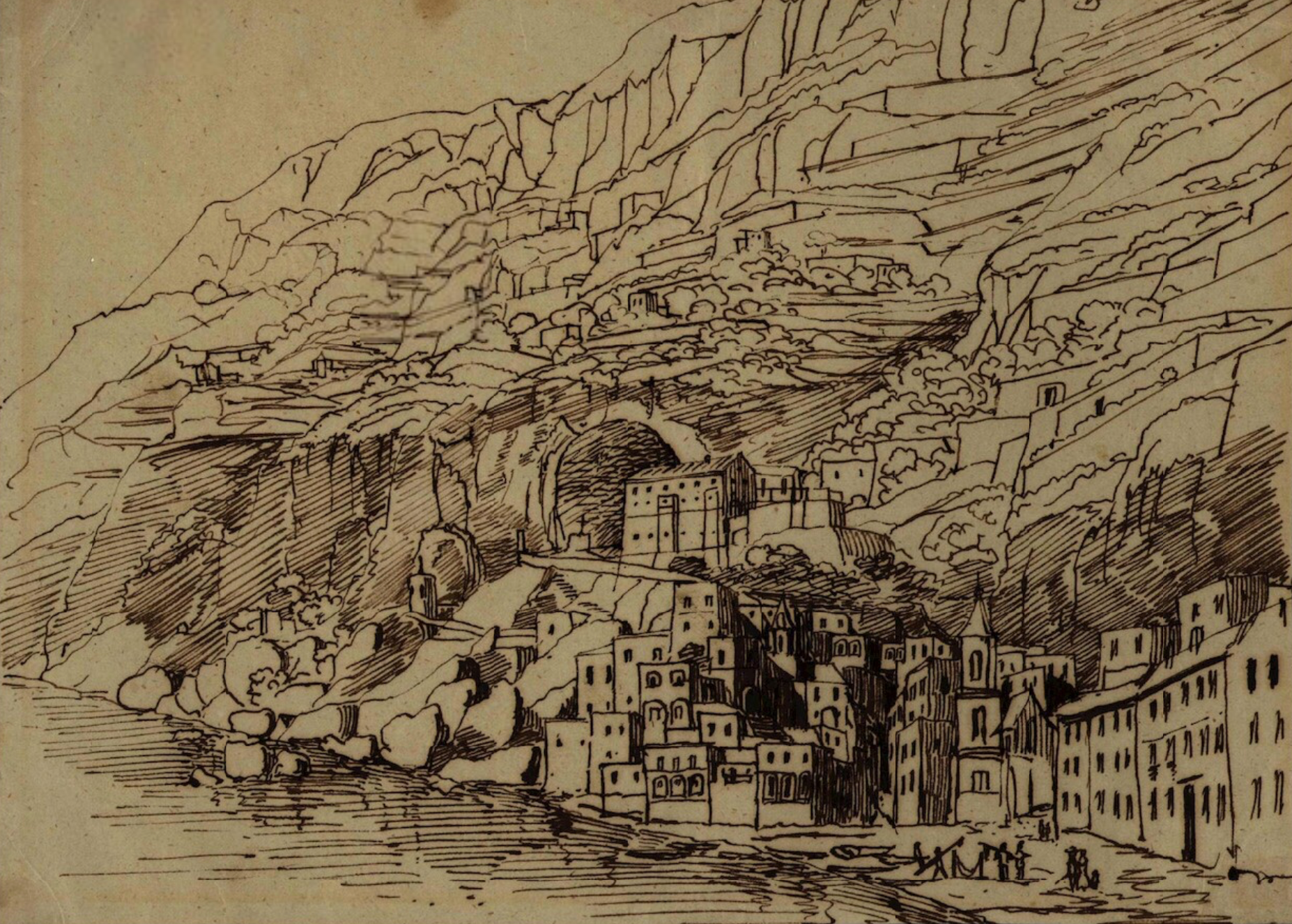 The Cliffs at Amalfi, Sketch