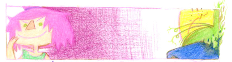 Mostly everything is rendered in pencil crayon, including sound effects.