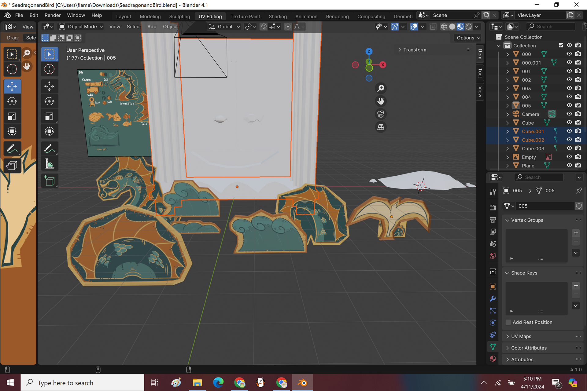 2d / 3d Sea Dragon models