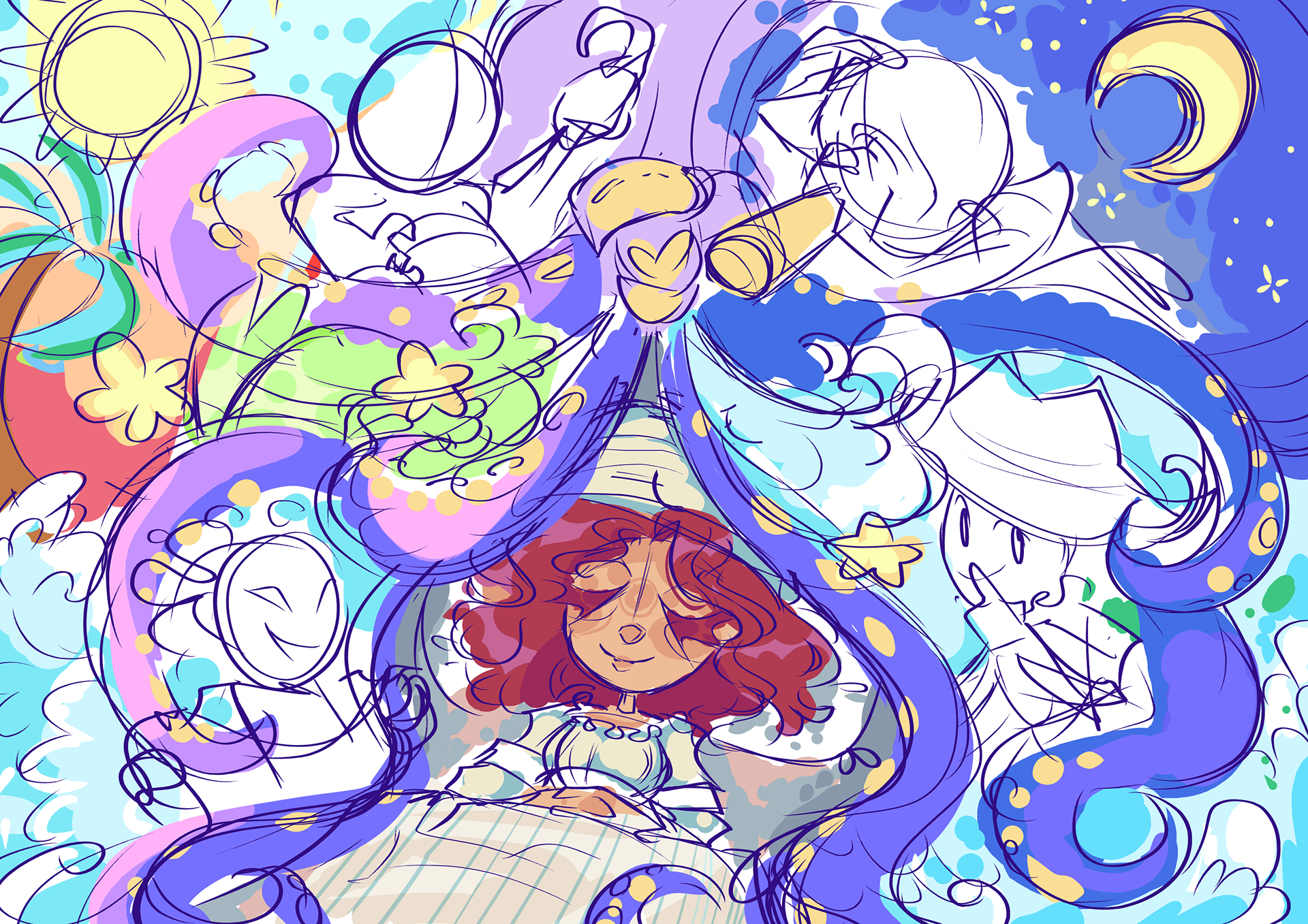 Scrapped Concept Illustration Sketch