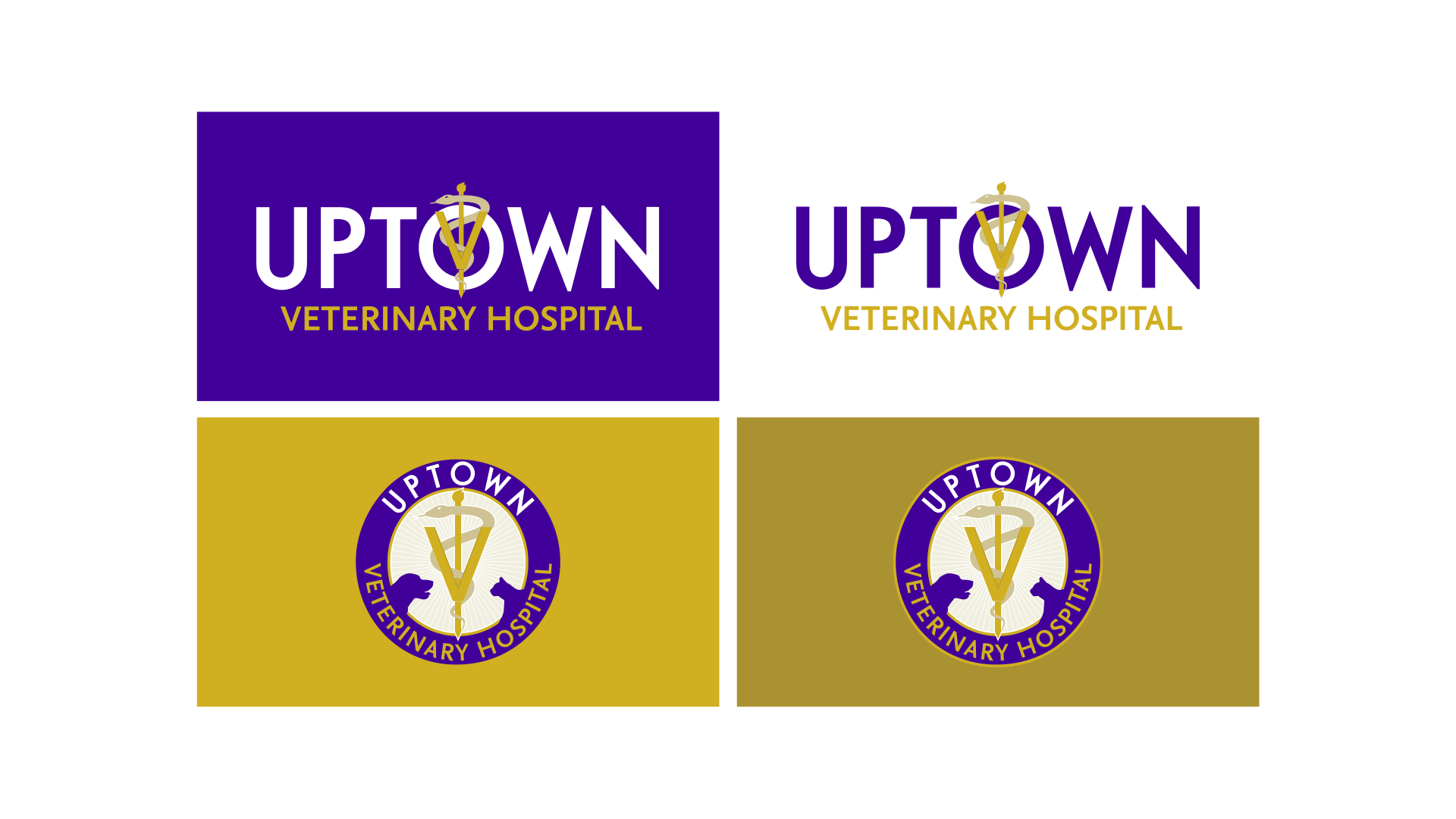 Uptown Veterinary Hospital logos