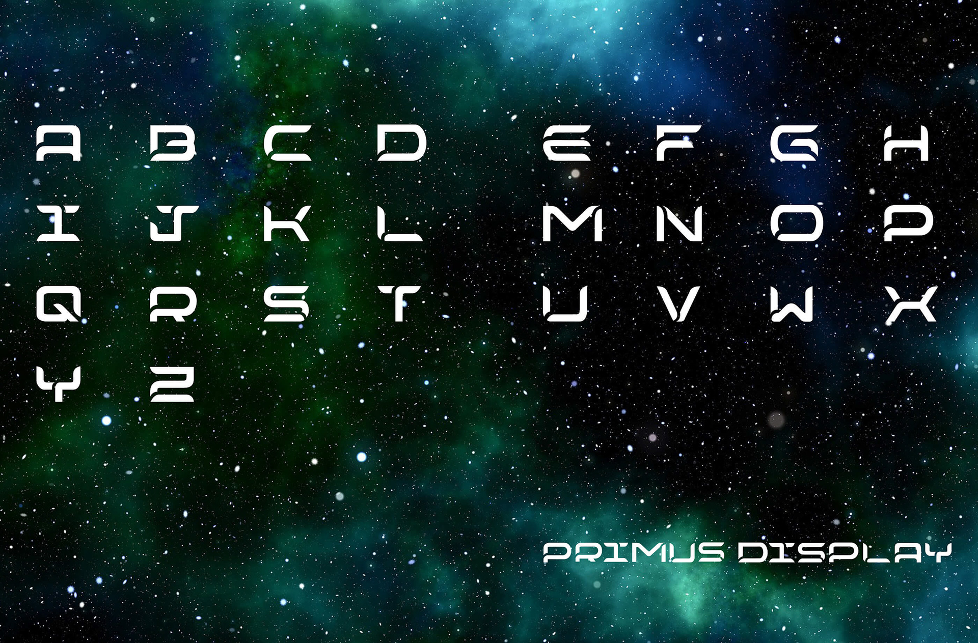 Custom typeface created for a summer space camp