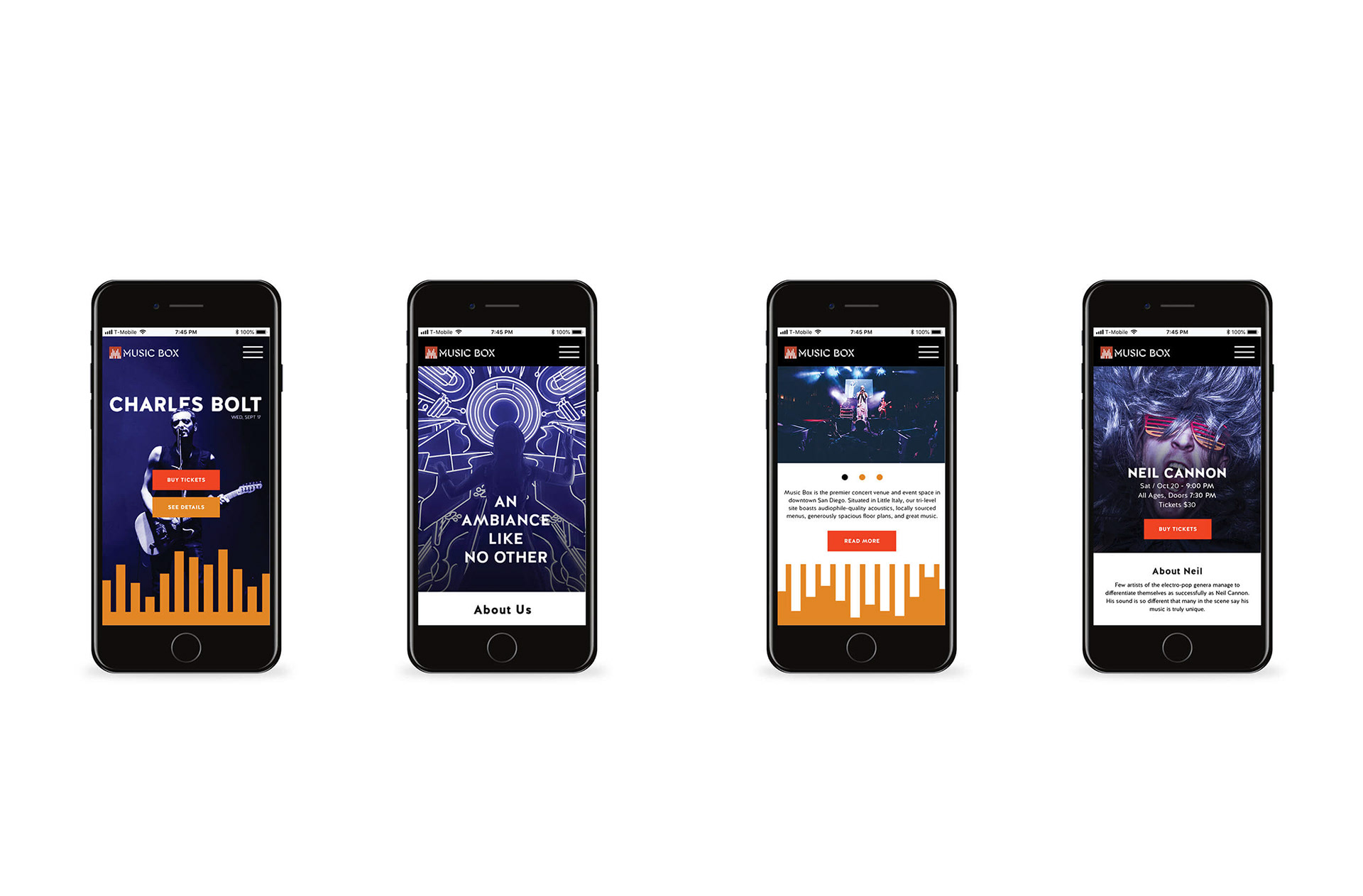 Mobile version of the web design