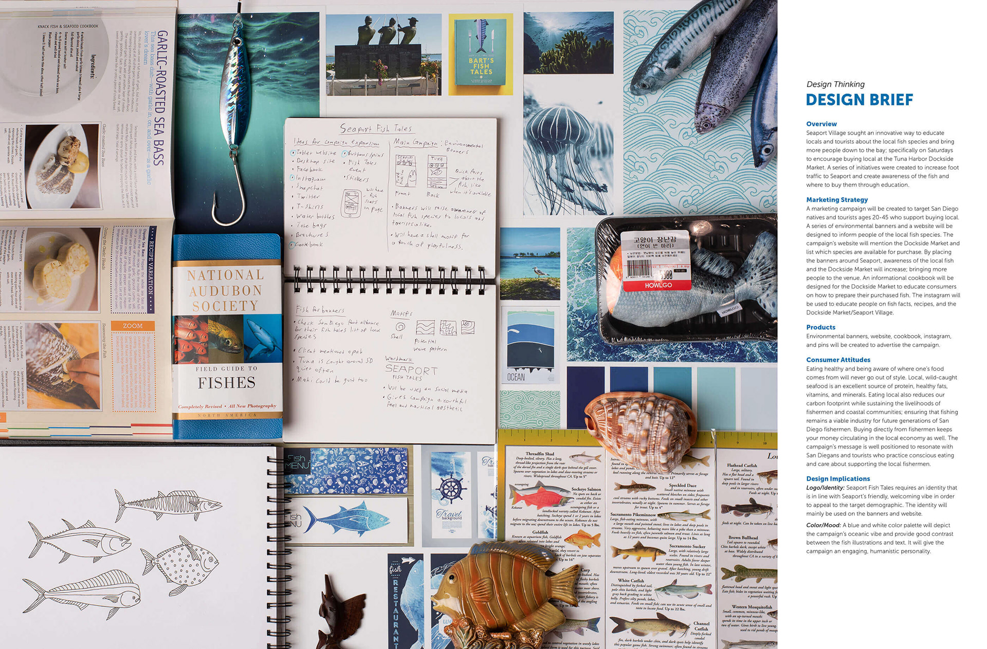 My graphic design process for seaport village project