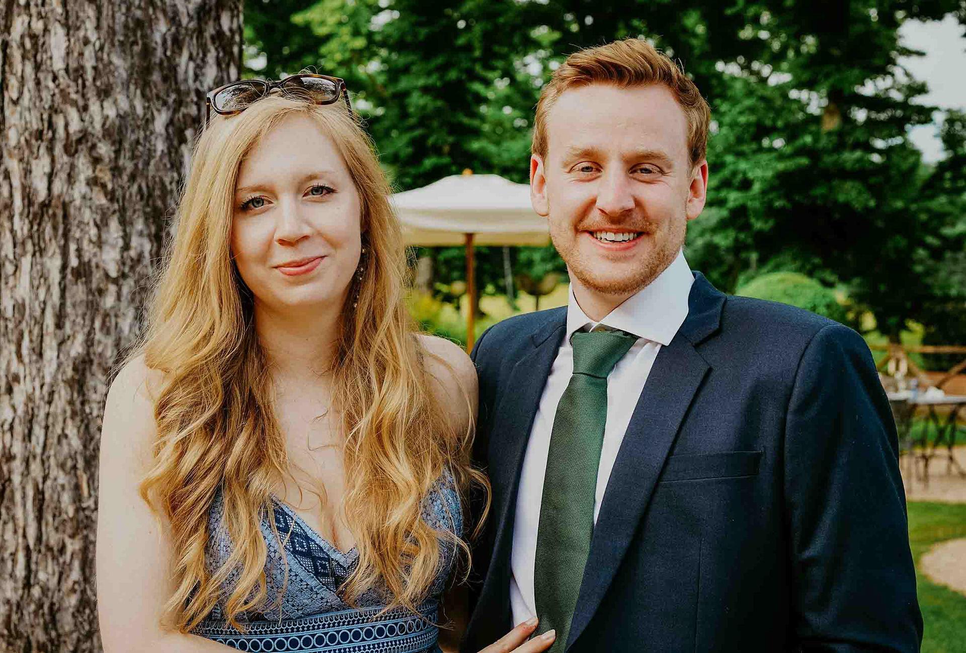 guest couple at wedding in san galgano abbey