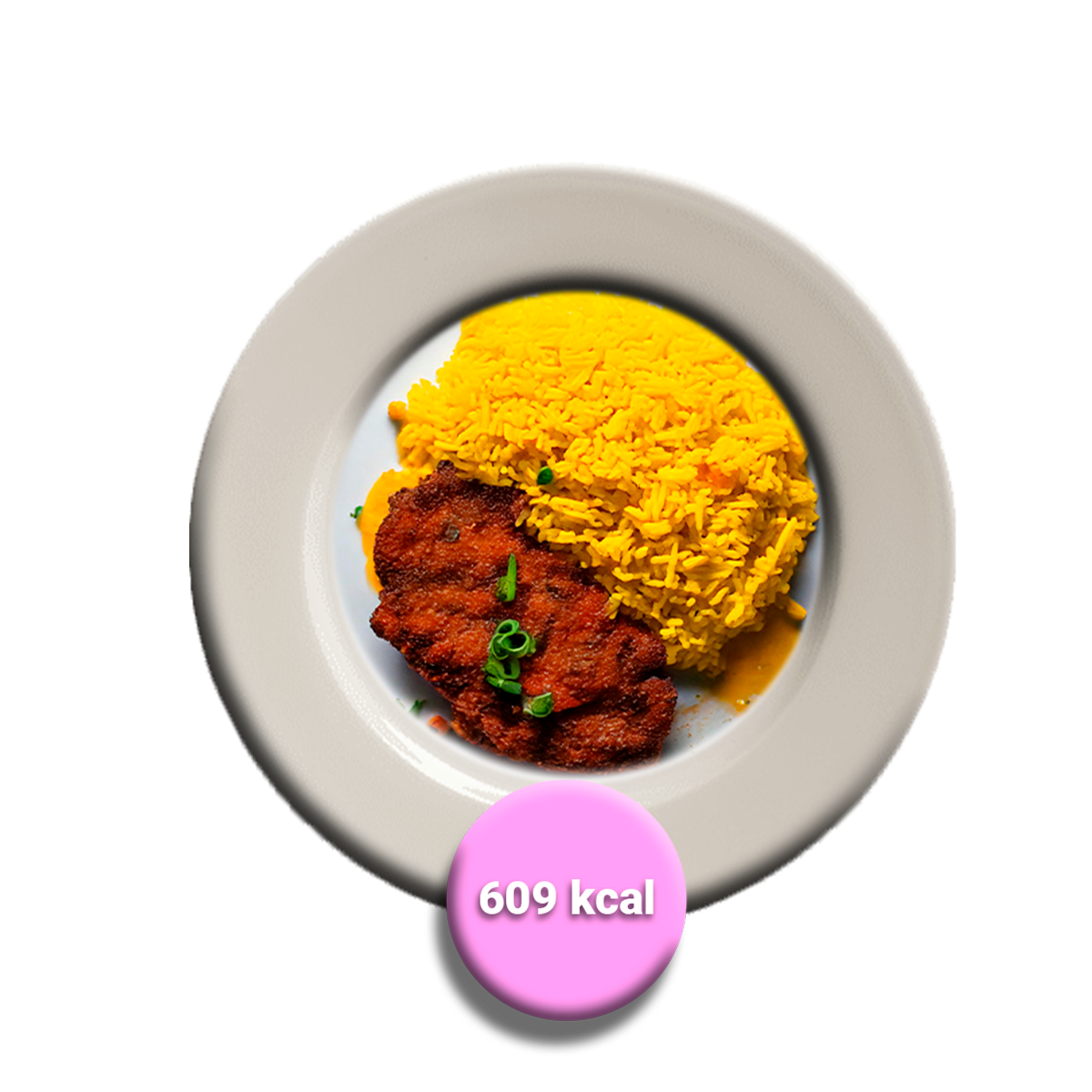 Escalopa de vacuno con arroz al curry