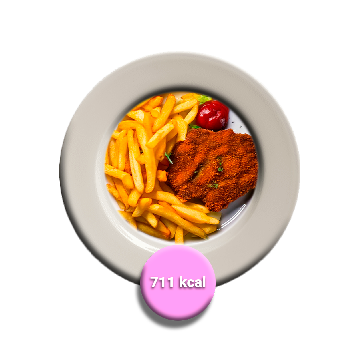 Escalopa de vacuno con papas fritas