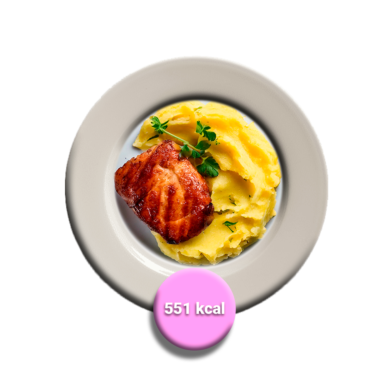 Cerdo asado con puré