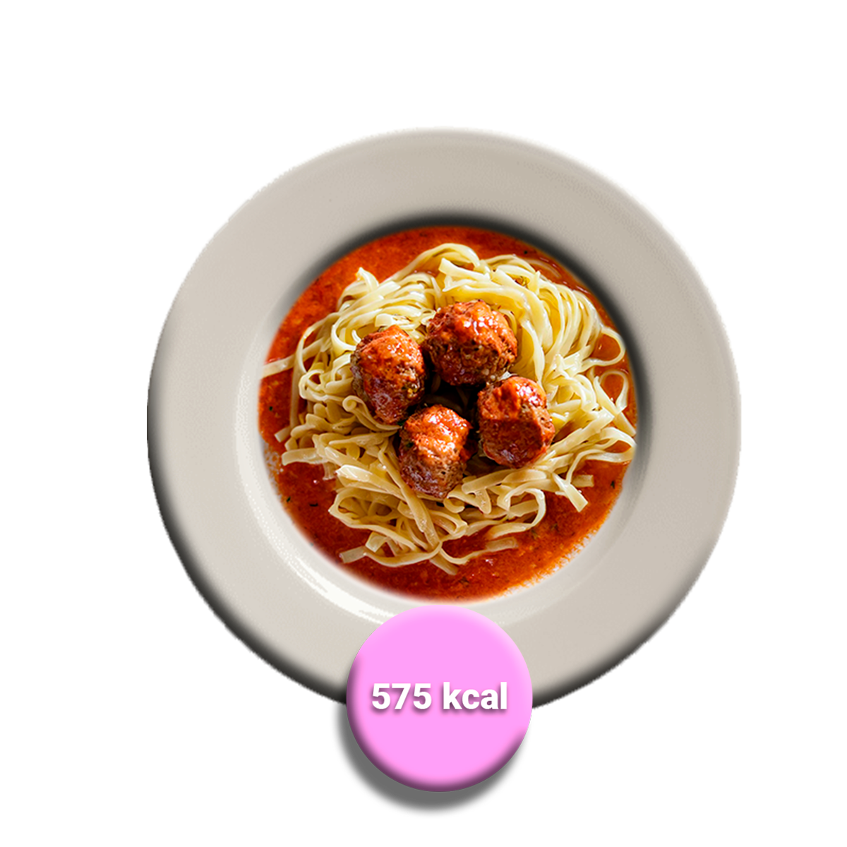 Albóndigas al jugo con tallarines