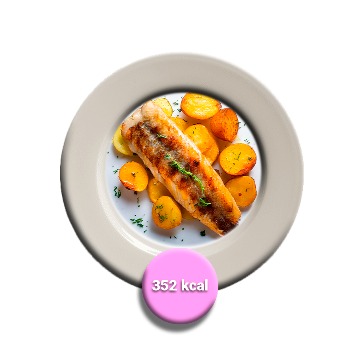 Reineta a la plancha con papas doradas