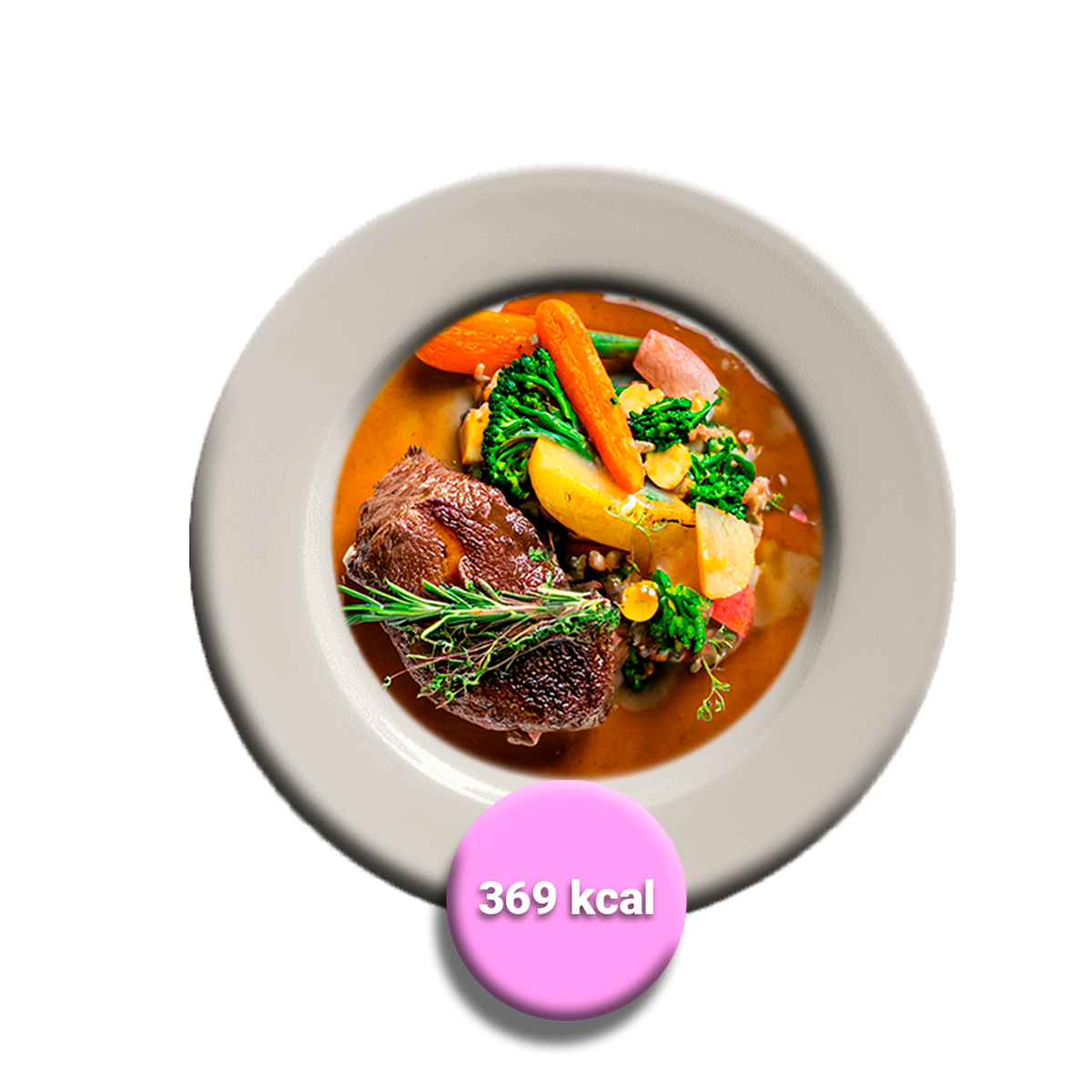 Carne al jugo con bouquetier de verduras