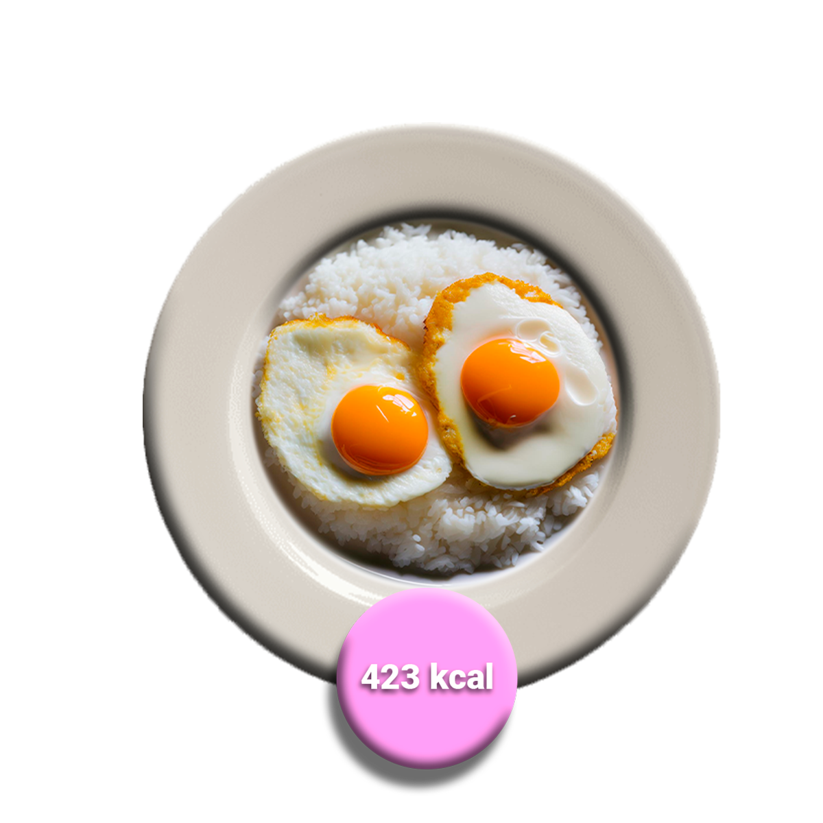 Huevo frito con arroz graneado