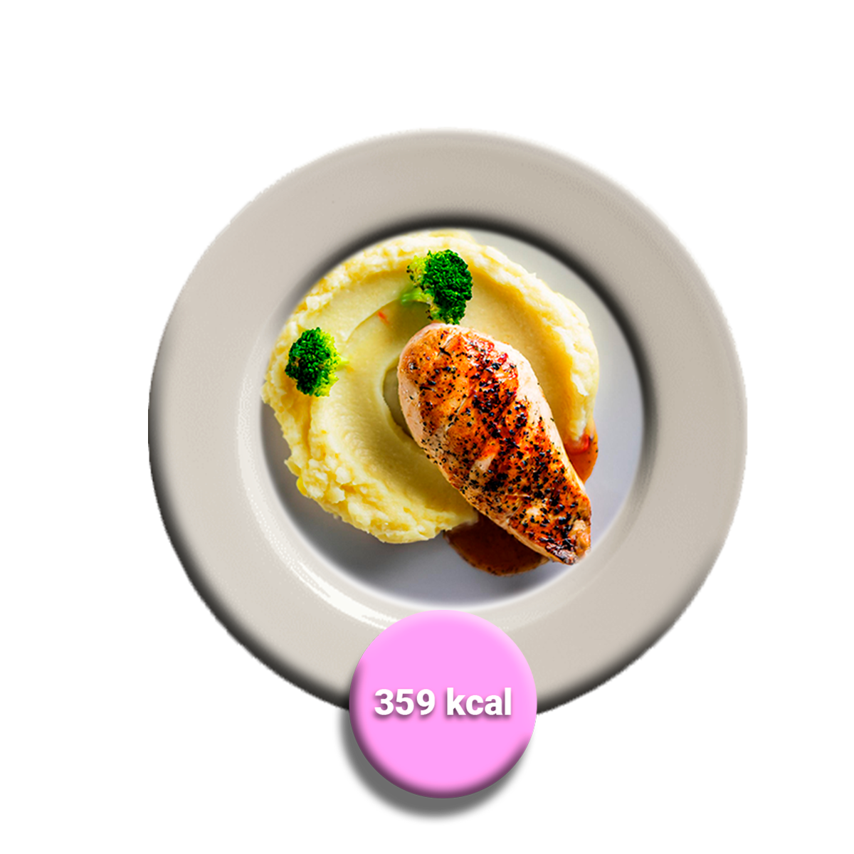 Filete de pechuga de pollo a la plancha con puré