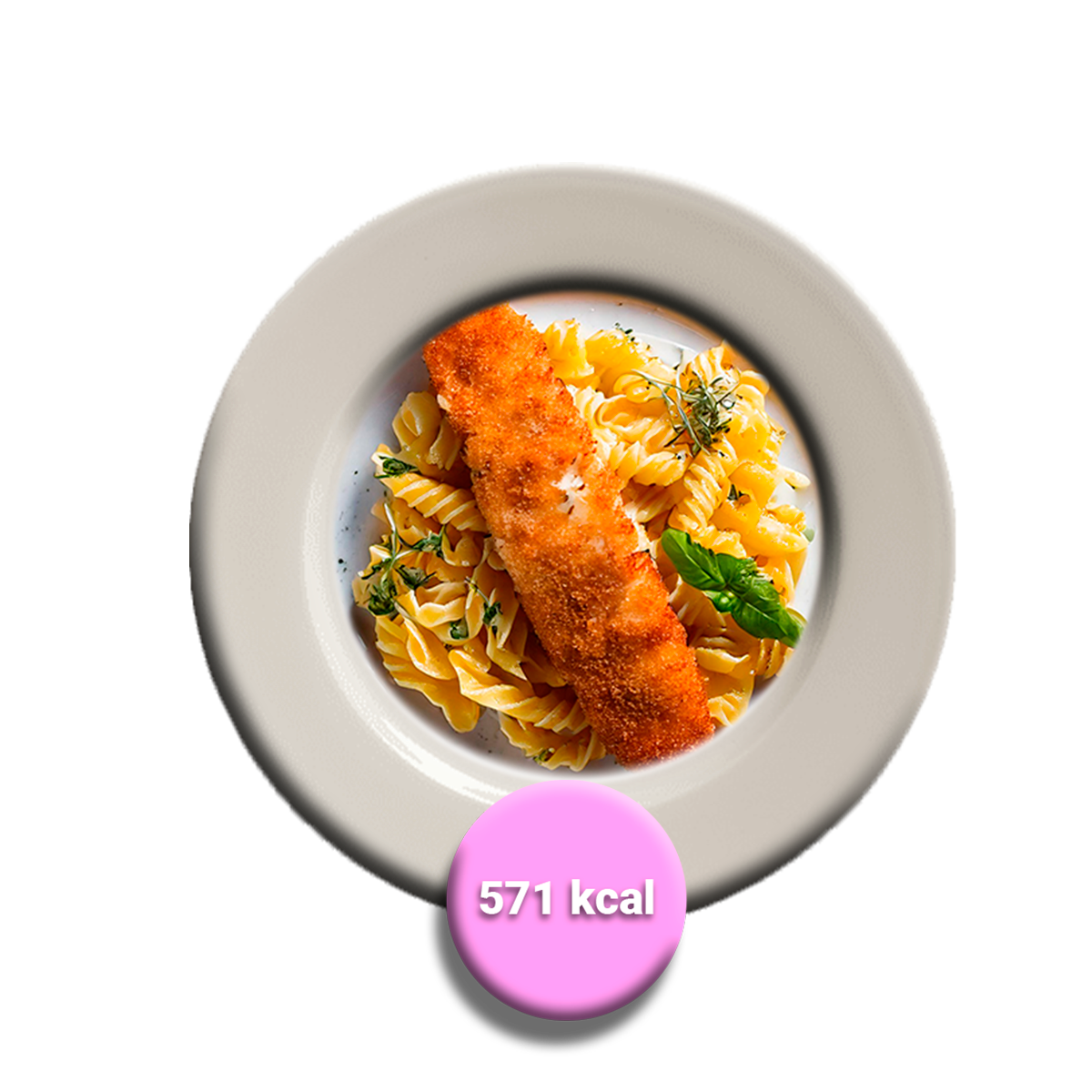 Pescado frito con espirales