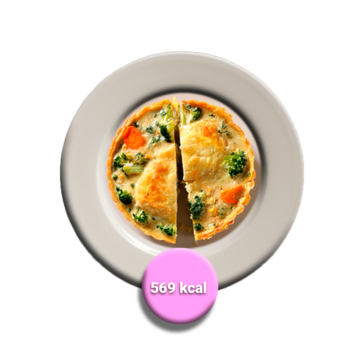 Quiche de pollo con verduras